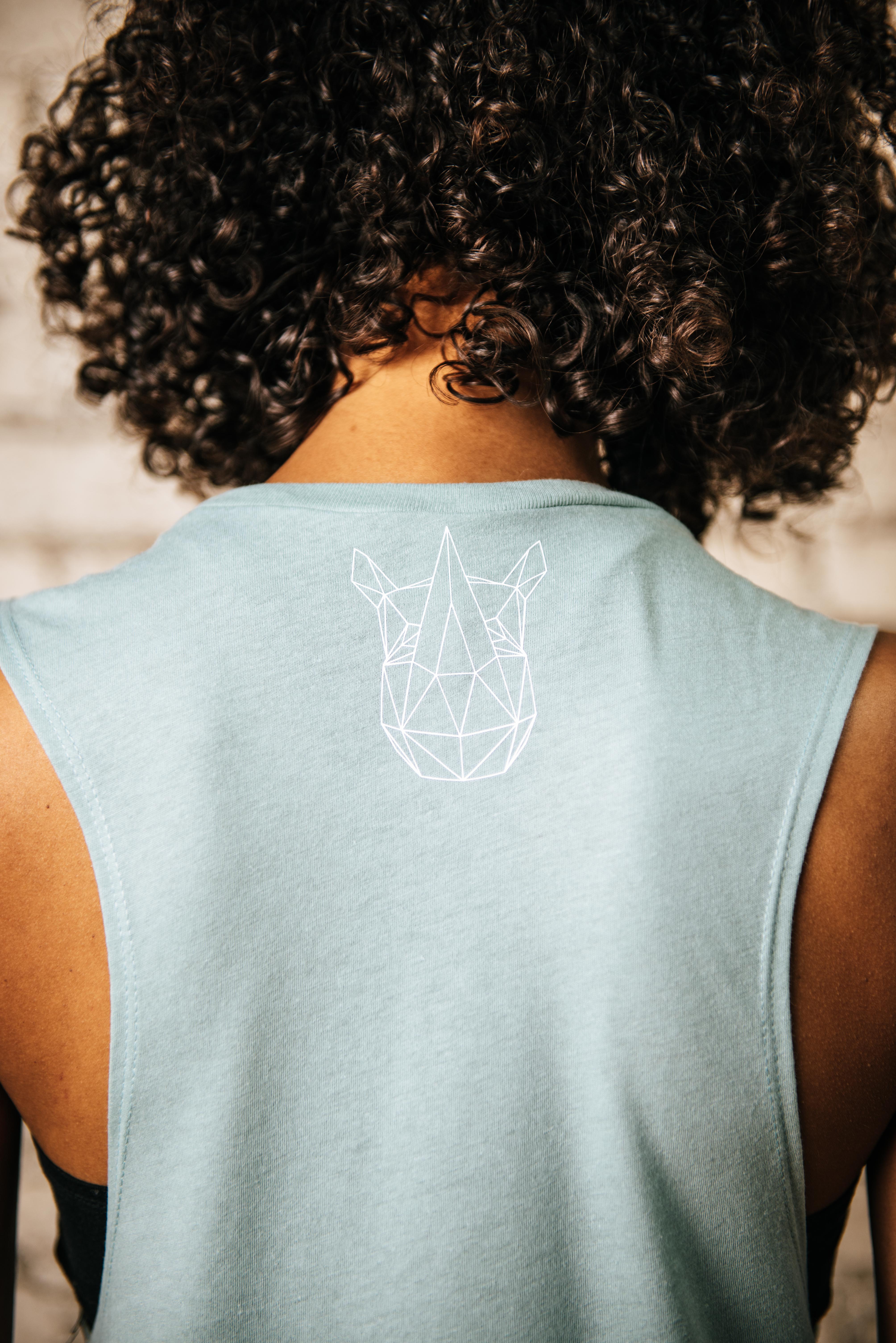 Muscle Tank in Stonewash Green