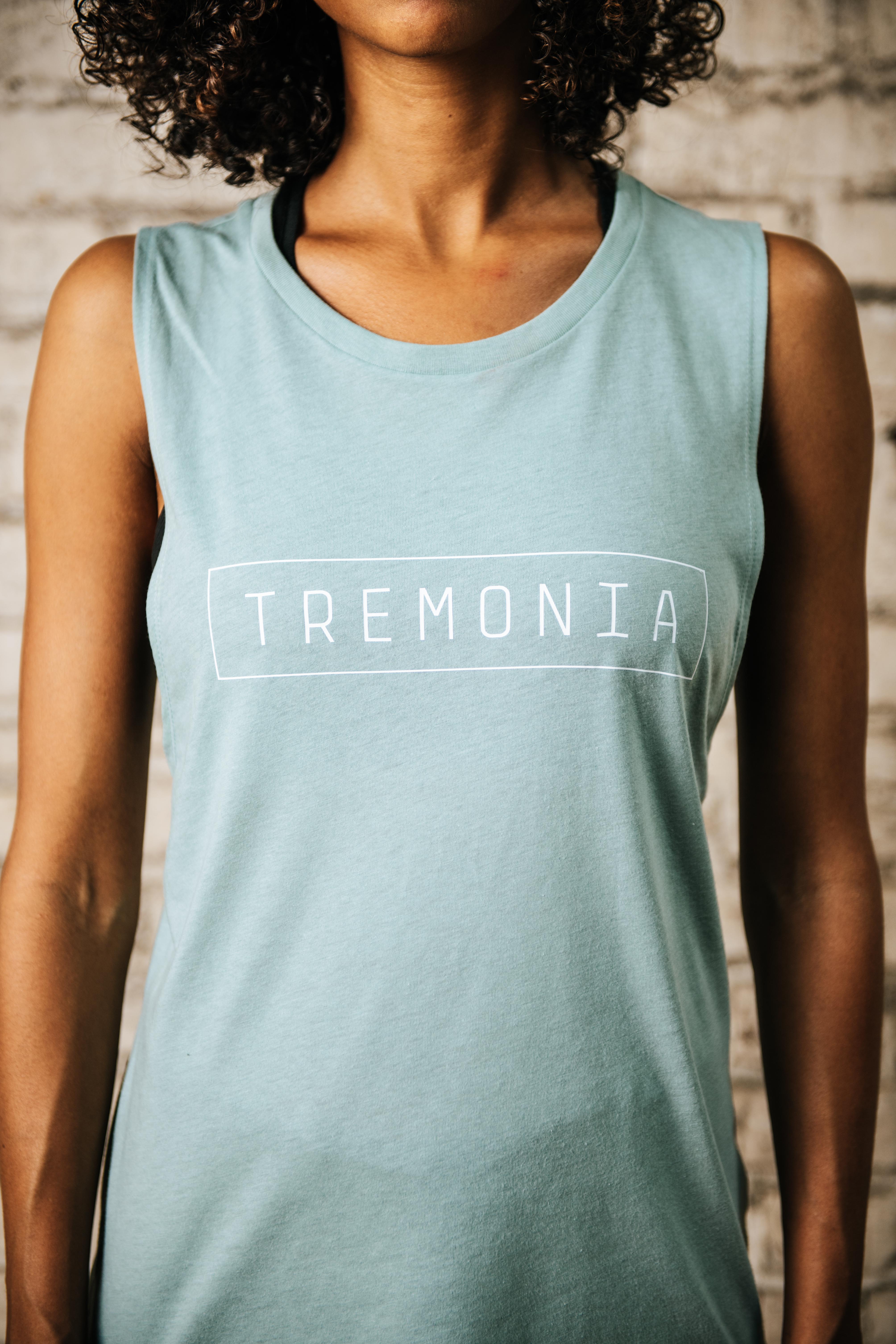 Muscle Tank in Stonewash Green