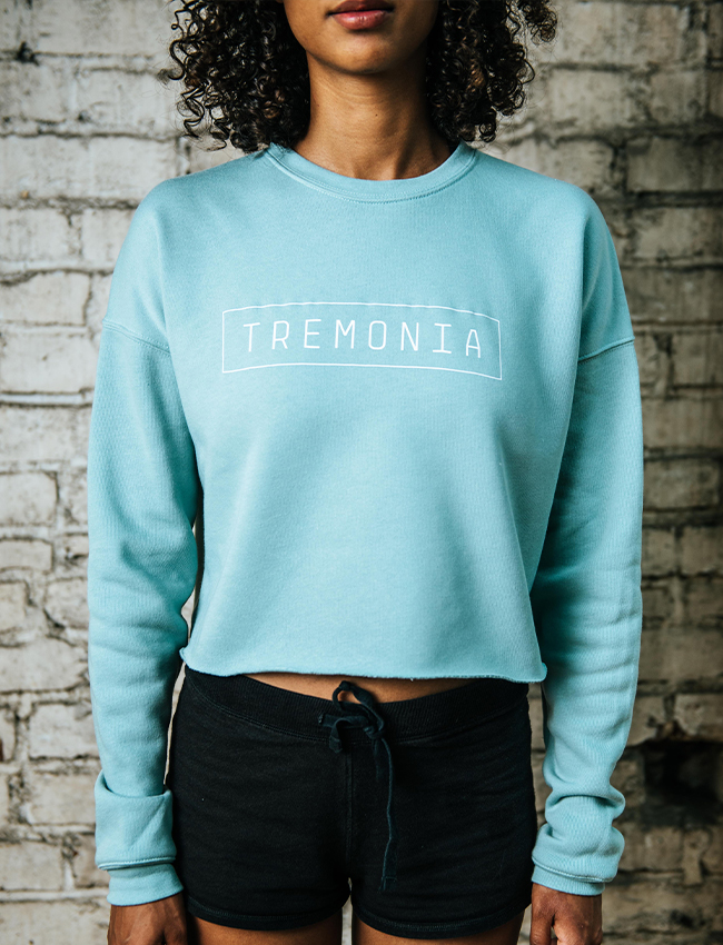 Cropped Pullover in Mintgrün